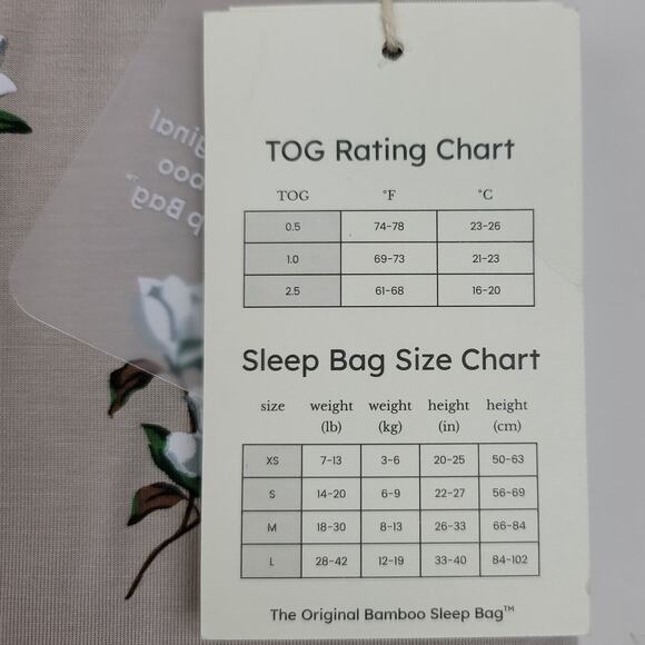 Kyte BABY Sleep Bag in Small Khaki Magnolia 1.0 TOG, Size Medium, New with Tags - Picture 5 of 12